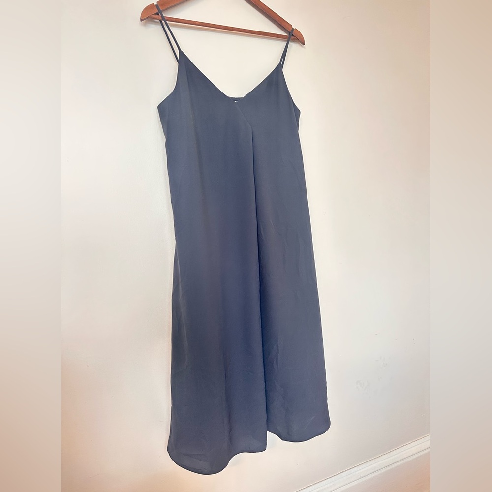 UNIQLO Drape Camisole Dress — Size M (Dark Gray)